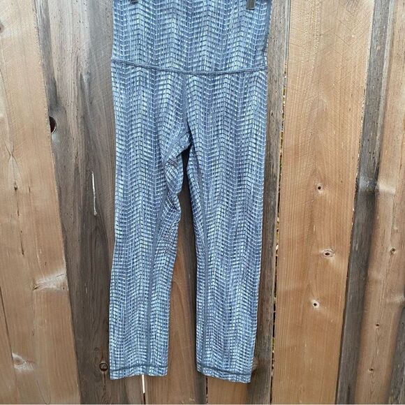 Lululemon Wunder Under Crop Hi-Rise Luon Arrow Jacquard Battleship Size 2 - Picture 5 of 10